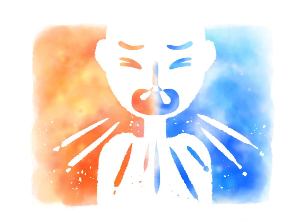 イラスト くしゃみをする男性